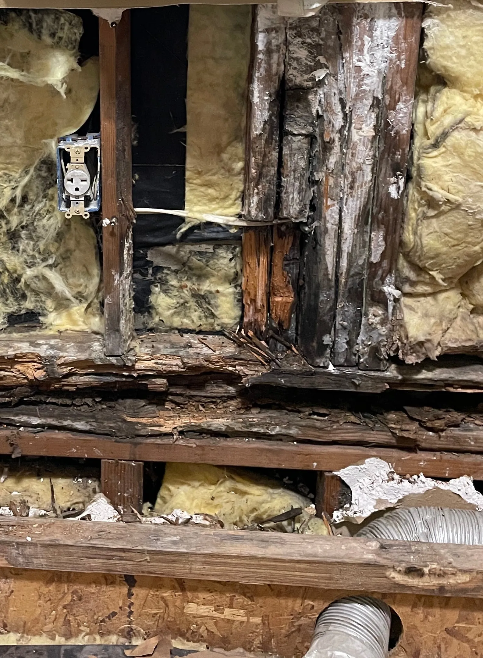 拆开前 — 损伤范围